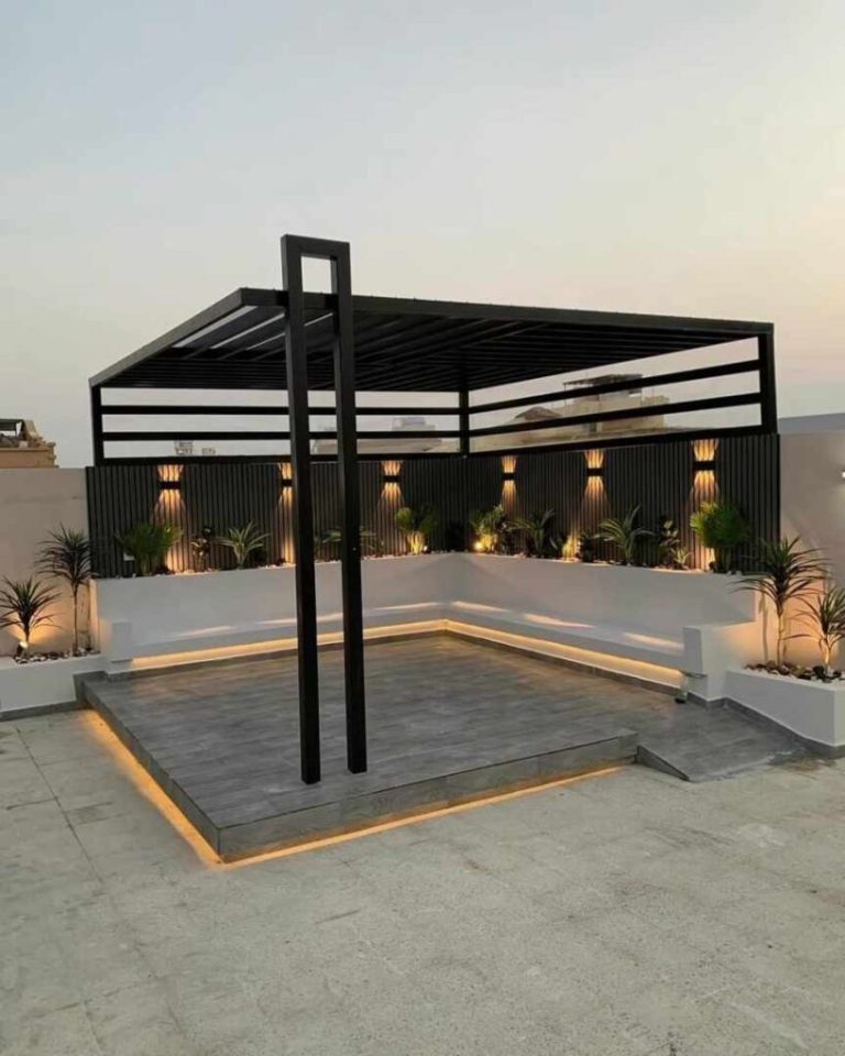 تركيب مظلات حدائق منزلية من الكسان والقماش والخشب 0560652757